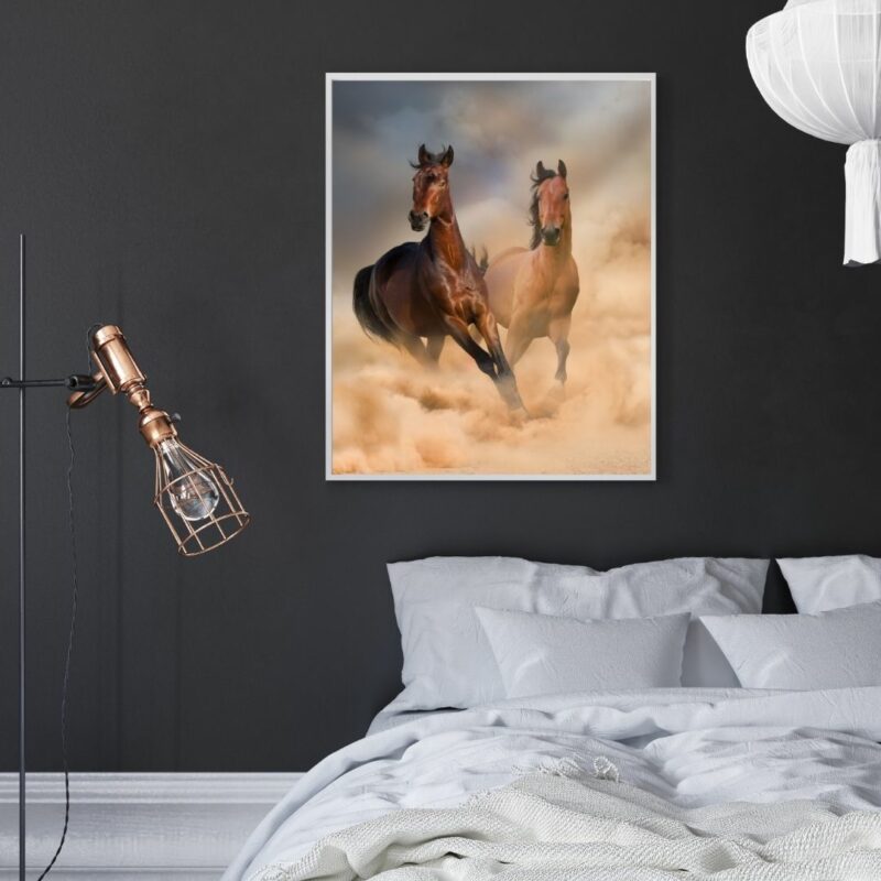 poster cheval duo sauvage chambre