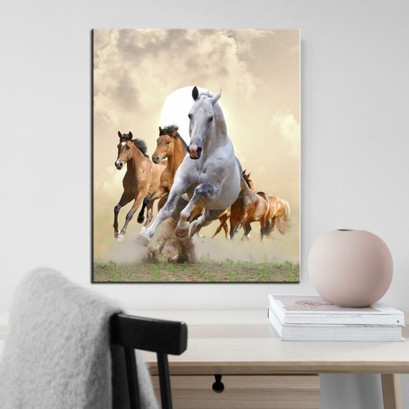 tableau cheval chambre fille