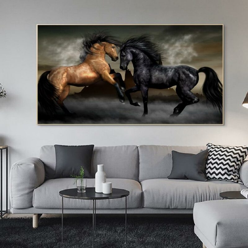 tableaux chevaux peint